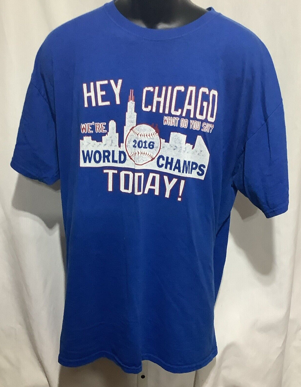 Nike Chicago Cubs 2016 World Series Champions Shirt Mens 2XL T Shirt Graphic